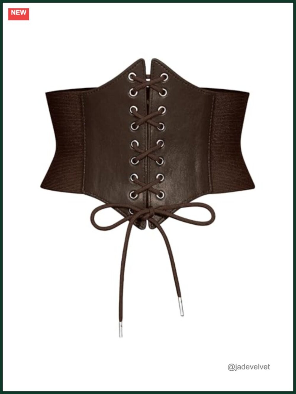 Women's Lace-Up Corset Belt Elastic PU Leather Renaissance Waist Belt